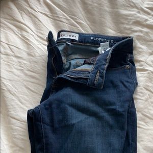 Dark wash stretch skinny jeans